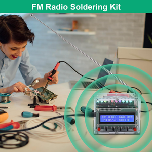 Kit de Radio FM para Armar, Proyecto de Soldadura de 87-108MHz con Pantalla LCD1602 y Luces LED, Kit de Entrenamiento para Estudiantes de Electrónica y Aficionados - Product Image 3