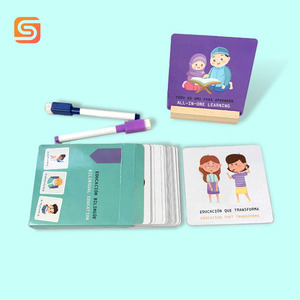印刷教育学习闪存卡定制西班牙语和英语儿童闪存卡 - Product Image 1