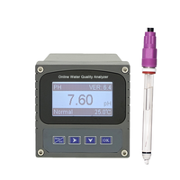 Pengukur pH Online Industri Sensor Jembatan Garam Ganda 4-20mA RS485 Monitor Digital