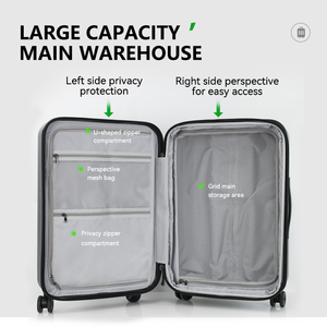 ชุดกระเป๋าเดินทาง3ชิ้นป้องกันการชนกันของกระเป๋าเดินทางมีซิปน้ำหนักเบาทำจากโพลีคาร์บอเนต - Product Image 2
