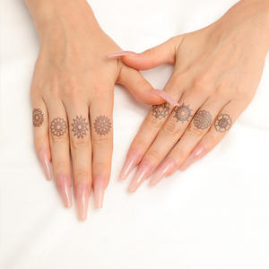 Pochoir de <span class=keywords><strong>tatouage</strong></span> temporaire étanche et beau design OEM Pochoir sexy au henné pour les tatouages au doigt - Product Image 4