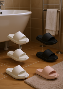 Sandali EVA da donna stile nuvola, punta aperta, ultra morbidi, antiscivolo, ciabatte da bagno, taglia 27, grigio, per tutte le stagioni - Product Image 2