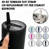 Couvre-gobelet anti-déversement 40oz, couvre-gobelet écologique remplaçable, couvre-paille