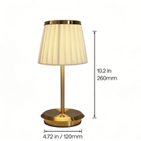 Lampe de table LED sans fil nordique rechargeable et à intensité variable avec abat-jour en tissu, veilleuse moderne et minimaliste pour la maison, l'hôtel et les mariages