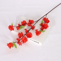 Fleurs de pêcher artificielles réalistes de style automnal pour la décoration intérieure