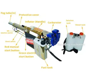 Penjualan terlaris mesin kabut nyamuk portabel fumigasi keamanan air mesin kabut rendah dingin