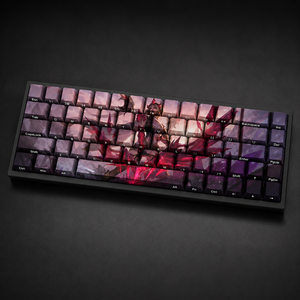 Claviers personnalisés DIY LOL CRYSTALIS <span class=keywords><strong>MOTUS</strong></span> ASHE 68 touches, touches en PBT imprimées latéralement, sublimation par transfert de colorant, profil Cherry, clavier mécanique - Product Image 1
