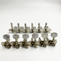 High Quality Wholesale 6 Unit Double Hole Steel Pillar Square Head Tuning Pegs for 12 String Guitar Accessories