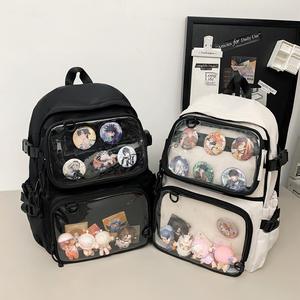 Customized Multifunctional DIY Two Piece Set <b>Large</b> Capacity Transparent Pocket Detachable Sling Ita <b>Backpack</b> Bag - Product Image 1