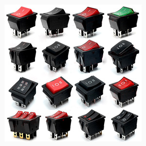 Interruptores basculantes rojos de coche de alta resistencia, impermeables, con iluminación LED, de 4 pines, 30A 250V, de encendido/apagado, para corriente elevada, de fábrica - Product Image 6