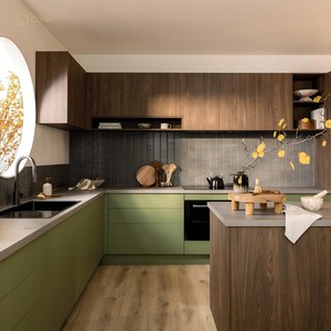 Carrello di Servizio Modulare su Misura, Mobili da <span class=keywords><strong>Cucina</strong></span> Moderni Stile Fattoria con Piano di Lavoro in <span class=keywords><strong>Dekton</strong></span> E1 - Product Image 1