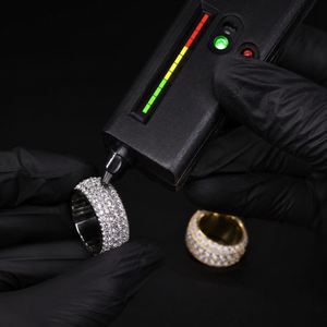 Hip Hop Iced 925 Silver Gold Plated VVS Moissanite GRA Rapper Dazzling Sparkly Eternity Band <b>Ring</b> <b>Men</b> Luxury - Product Image 2