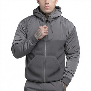 Nouveau sweat à capuche personnalisable pour homme, double couche, fermeture éclair, manches longues, polyester/coton, respirant, écologique, style décontracté urbain - Product Image 1