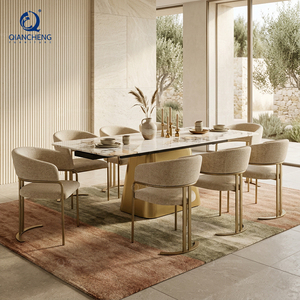 Table à manger extensible élégante en pierre frittée de style européen, gain de place, 6 à 8 places, pour la maison, les restaurants, les hôtels - Product Image 3