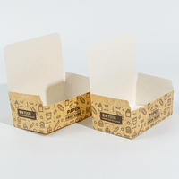 Emballage de fast-food avec logo personnalisé Récipient alimentaire en papier jetable à emporter pour frites hamburgers stratifié mat pour plus de facilité