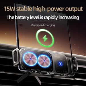 Support de téléphone pliable <span class=keywords><strong>15W</strong></span> avec <span class=keywords><strong>chargeur</strong></span> <span class=keywords><strong>sans</strong></span> <span class=keywords><strong>fil</strong></span> automatique pour voiture, compatible Samsung Z Fold et iPhone <span class=keywords><strong>Duo</strong></span> - Product Image 4
