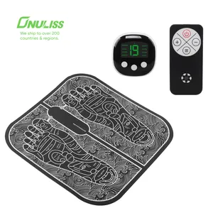 Remote Control 19 Gear 8 Mode Foot Circulation Device Home Use Folding Portable USB Massage Pad EMS Foot Massager Mat