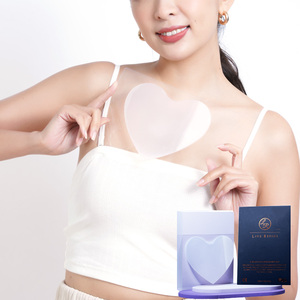 Coussinets de poitrine en silicone anti-rides coeur soins de la peau naturels meilleur anti-rides patchs en silicone réutilisables anti-âge vente en gros - Product Image 3
