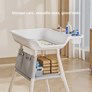Multi-functional <b>Foldable</b> Baby Care <b>Table</b> with Rollers, Portable Newborn Diaper Changing Station for Home and Hotel Nursery Use - Product Image 2