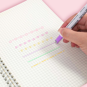 Pennarelli a Rullo con 8 Diverse Forme Curve, Asciugatura Rapida, Motivi Carini, Evidenziatori Colorati con Linee Curve <span class=keywords><strong>Pastello</strong></span> - Product Image 4