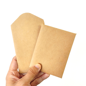 도매 친환경 경량 크래프트 종이 다크 브라운 종이 봉투 거래 카드 작은 종이 봉투 가방 - Product Image 4