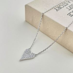 Dylam Dainty S925 Silver 2024 Valentine Day Gift <b>Present</b> Rhodium 18K Gold Plated 5A Cubic Zirconia Heart Shape Pendant Necklaces - Product Image 4