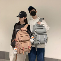 Sac à dos en nylon imperméable personnalisé pour femmes, sac d'école multi-poches pour adolescentes, sac à dos pour livres, mochilas