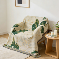 Tapisserie murale tissée nordique moderne, tapisserie en polyester teinte en fil personnalisée pour le salon