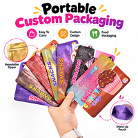 Sacs en Mylar Premium, design personnalisé, emballage pour snacks, pochette autoportante avec fermeture thermoscellable et refermable pour aliments