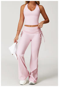 ชุดออกกำลังกายโยคะแบบ 2 ชิ้น ผ้าระบายอากาศดี ไซส์ใหญ่ ไร้ตะเข็บ เหมาะสำหรับเล่นกีฬาและฟิตเนส - Product Image 4