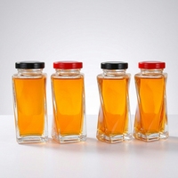Pot de Fermentation en Verre Hermétique Hautement Évalué de 120ml, 240ml, 360ml, 480ml pour la Confiture de Cornichons, de Fruits et le Miel avec Couvercle Métallique