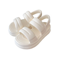 XIXITIAO Sandales plates d'été et de printemps pour femmes, confortables, antidérapantes, avec sangle en EVA