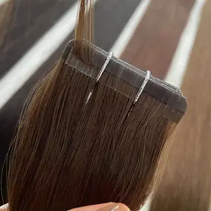 थोक इंजेक्शन त्वचा को बालों के विस्तार में अदृश्य टेप को बालों के विस्तार 100% मानव बालों के विस्तार में अदृश्य टेप