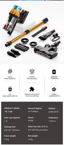 <span class=keywords><strong>Aspirateur</strong></span> à main à <span class=keywords><strong>tube</strong></span> télescopique 650W 29.6V personnalisé aspirateurs-balai sans fil légers haute puissance pour usage domestique - Product Image 2