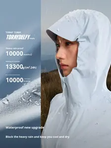 Chaqueta de Senderismo y Montañismo PELLIOT, Cortavientos de Carcasa Dura para Exteriores, Nueva, Ultraligera, Impermeable, con Cremallera TORAYDELFY - Product Image 2