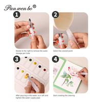 Bloc de peintures à l'eau solides 12 couleurs, livre de dessin créatif pour enfants, anti-stress, pour gribouiller et colorier