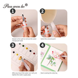 Bloc <span class=keywords><strong>de</strong></span> peintures à l'eau solides 12 couleurs, livre <span class=keywords><strong>de</strong></span> dessin créatif pour enfants, anti-stress, pour gribouiller et colorier - Product Image 3