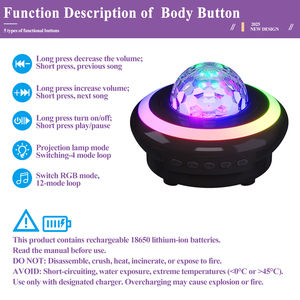 Đầy Sao chiếu BT RGB nhịp điệu bầu không khí khẩu độ Tinh Vân Laser đầy màu sắc Bầu Trời bàn loa âm nhạc đèn nhà thông minh đèn - Product Image 3