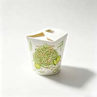 Boîte à emporter jetable en papier kraft biodégradable, écologique, résistante à la graisse, de qualité alimentaire, personnalisée, durable et brillante
