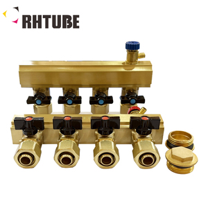 4 cổng nước dưới sàn sưởi ấm đa dạng 4-cách nước điều khiển bằng tay Brass rutube thương hiệu 3-năm bảo hành bán buôn Nhà cung cấp OEM - Product Image 2