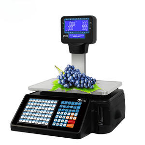 Báscula Digital Electrónica de 30 kg con Impresora, Báscula de Impresión de Etiquetas de Código de Barras LCD para Supermercados y Comercios Minoristas, Báscula para Frutas, OEM, 1 Pieza - Product Image 1