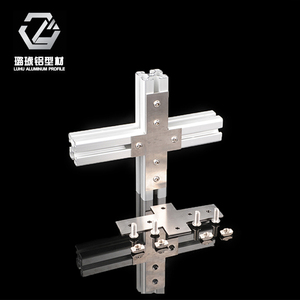 Conector Cruzado de Perfil de Aluminio Luhu 4040, Placa de Acero Inoxidable con Tornillos y Tuercas para Ensamblaje de Marcos de Aluminio - Product Image 2