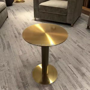 Modern Stainless Steel Brush <b>Gold</b> <b>Side</b> <b>Table</b> Beauty Salon Round End <b>Table</b> <b>Small</b> <b>Table</b> For Home Hotel Furniture - Product Image 6
