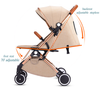 Certificat EN1888 Poussette pour bébé légère Wagon de luxe Compact pliable pour enfants Poussette Buggy