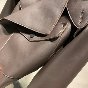 Autumn Biker <strong>Leather</strong> <strong>Jacket</strong> Premium Soft Sheepskin <strong>Jacket</strong> <strong>Brown</strong> <strong>Leather</strong> <strong>Jacket</strong> for Women - Product Image 3