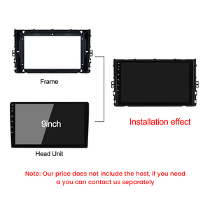Cadre de tableau de bord 9 pouces pour VW <span class=keywords><strong>Volkswagen</strong></span> Passat B5 B8 Polo Golf Tiguan Touareg <span class=keywords><strong>Sharan</strong></span> Jetta car video Fascias Installation canbus - Product Image 2