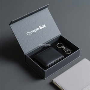 Boite cadeau handmade tùy chỉnh thiết kế sang trọng ngăn kéo bao bì hộp phân hủy sinh học trượt ví đóng gói hộp với Ribbon - Product Image 2