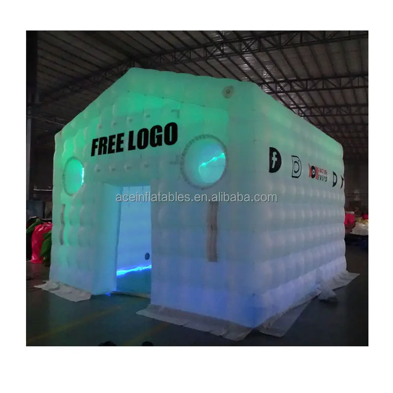 backyard giant big large white party pvc bar inflatable-nightclub with movie creen blower inflatable nightclub tent with light