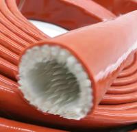Isolation incendie en fibre de verre à manchon ignifuge en silicone robuste pour résistance à la chaleur pour tuyaux en caoutchouc
