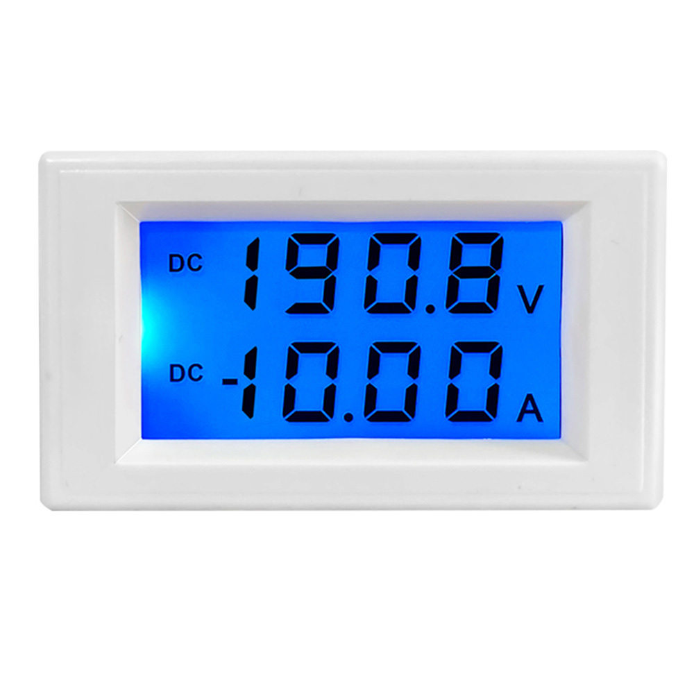 Dual LED Digital Voltmeter & Ammeter Gauge - 10-20A 12-24V DC Range (48.6x26mm)